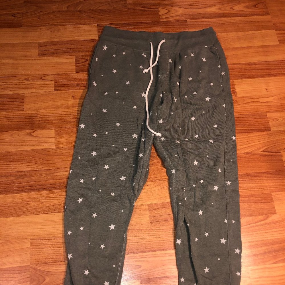Green Star Print Joggers